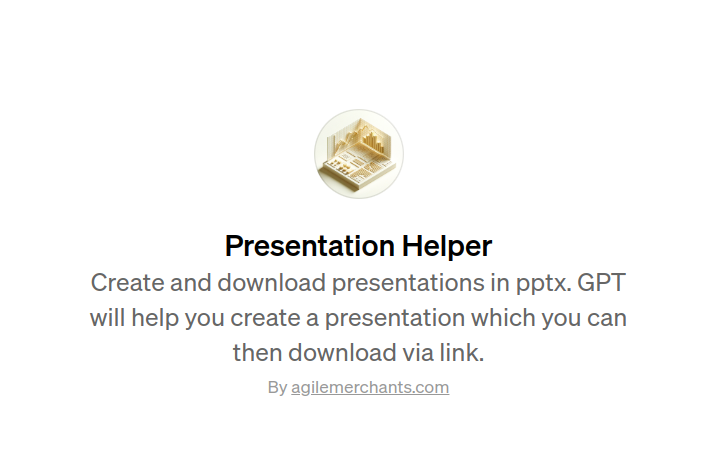 screenshot of Presentation Helper plugin in ChatGPT